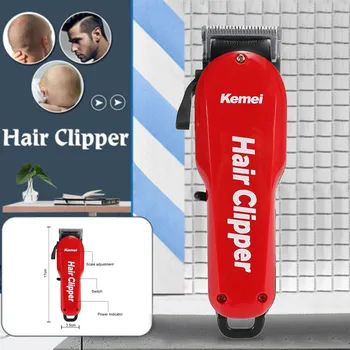 

Professional Hair Clipper Electric Cordless Hair Grooming Home Haircut Kemei hair clipper retro oil head electric clipper set424