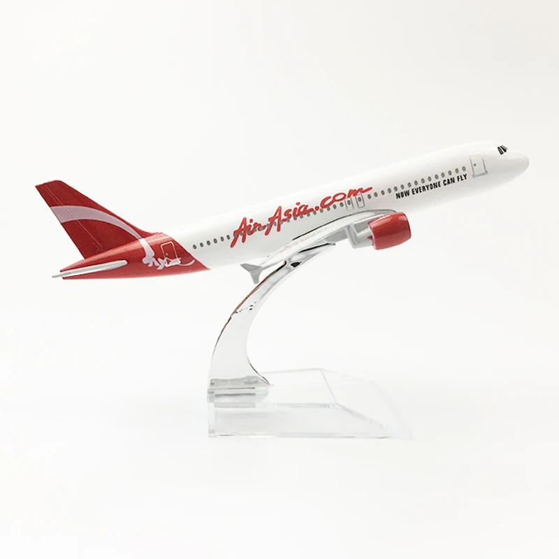 1/400 металлическое ведро самолет воздушная Азия Airbus A320 самолет модель мини-авиалиний для коллекции детский подарок