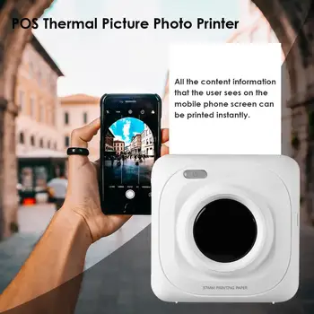 

1000mA Mini Wireless Connection Bluetooth Printer Portable POS Thermal Picture Photo Ticker Printers Android / IOS Phone