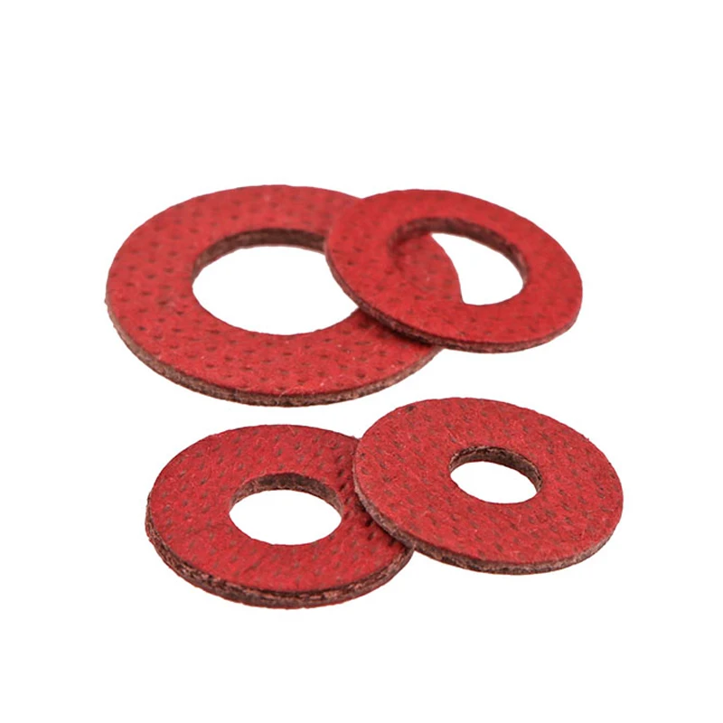 Details about   100/500PCS M2 M2.5 Red Steel Paper Insulating Flat Washer Plain Gasket Ring 