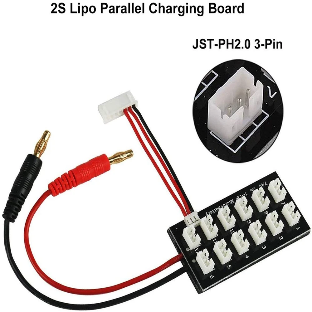 2S 7 4 V LiPo параллельная зарядная плата JST PH2.0 3 контактный 0 мм контрольные выводы