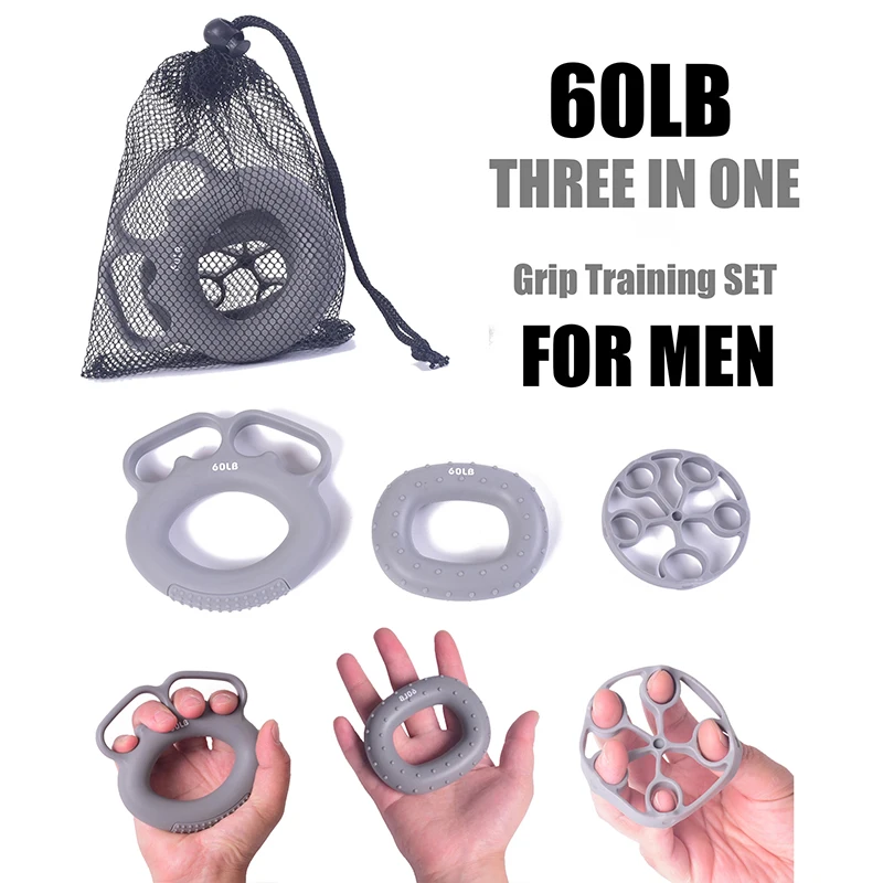 ELOS-3Pcs, ручной захват, тренажер для пальцев, предплечье, кистевой эспандер, динамометр, тренажер, набор колец