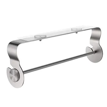 

Hotel Self Adhesive Storage Bathroom Stainless Steel Rustproof Living Room Anti-Corrosion Punch Free Towel Holder Easy Mount