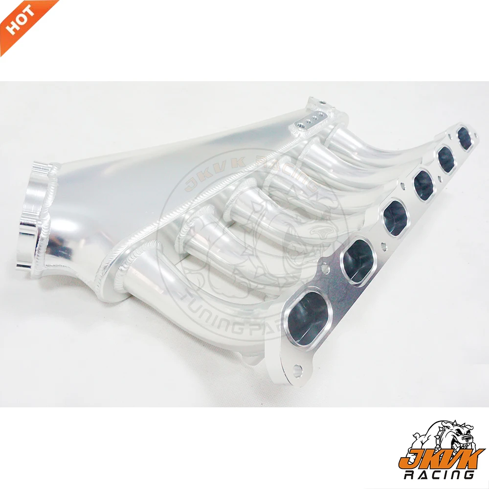 JKVK RACING 90mm N52 B30 3.0L 빌렛 알루미늄 흡기 매니 폴드 전면 레일 어셈블리 (연료 레일 키트 포함) 2004-2013 525xi z4 x1 x3