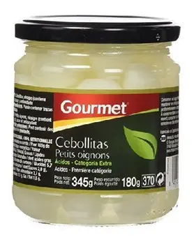 

Gourmet Small White Onions In Vinegar Jar 345 g – Pack of 2 Units
