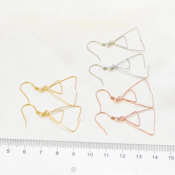 

RUNZHUQIYUAN DIY pearl accessories S925 white ear annulus bracket k gold ear hook bracket with 4-9mm round beads