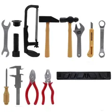 Набор инструментов, 14 шт., пластиковый строительный инструмент, набор игрушек для детей, сделай сам, ролевые игры, Образовательное строительство, практичные инструменты, игрушка