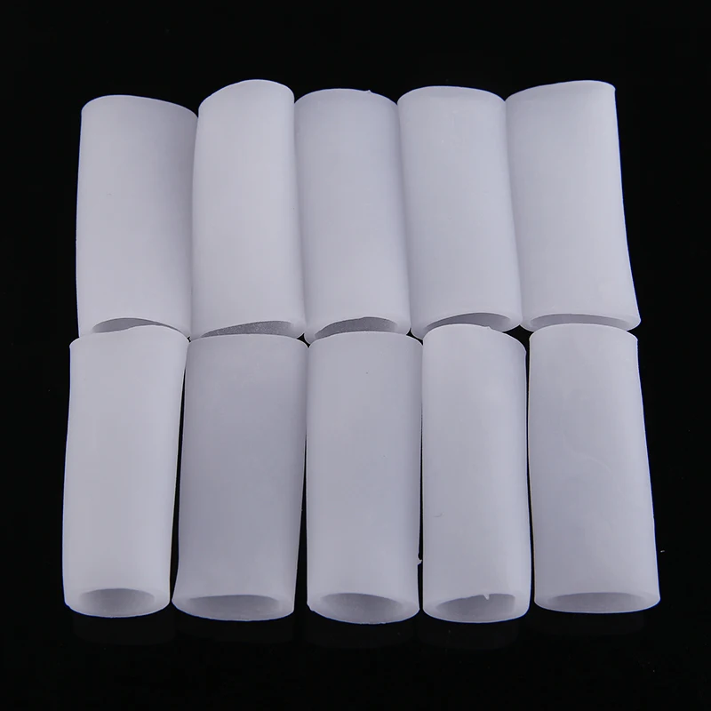 5 Pairs Silicone Gel Finger Tube Protector Toe Sleeves for Friction Pain Relief Foot Care Tool Finger Protect