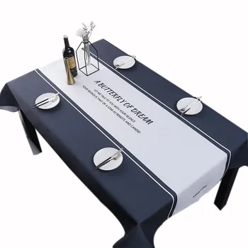 

Durable Minimalist Tablecloth Waterproof Rectangular Coffee Table Cloth Tablecloths Royal Blue Decoration Table Cover