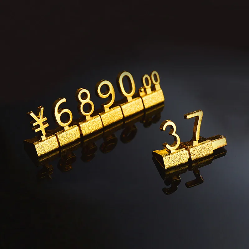 5 Sets Metal Adjustable Mini Jewelry Price Cube Tag Digital Number Label Display Stand | Канцтовары для офиса и дома