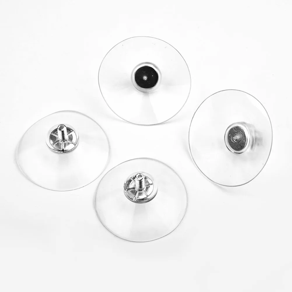 10 Pack 41mm Thumb Screw Clear Suction Cups White Nut Rubber Suckers 