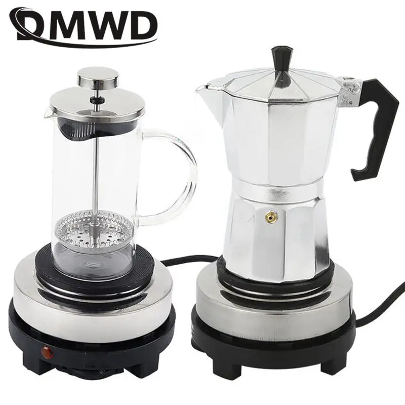 DMWD Moka pot coffee dedicated heating plate milk heater Small electric stove Power adjustable temperature control furnace electric stove boiler
