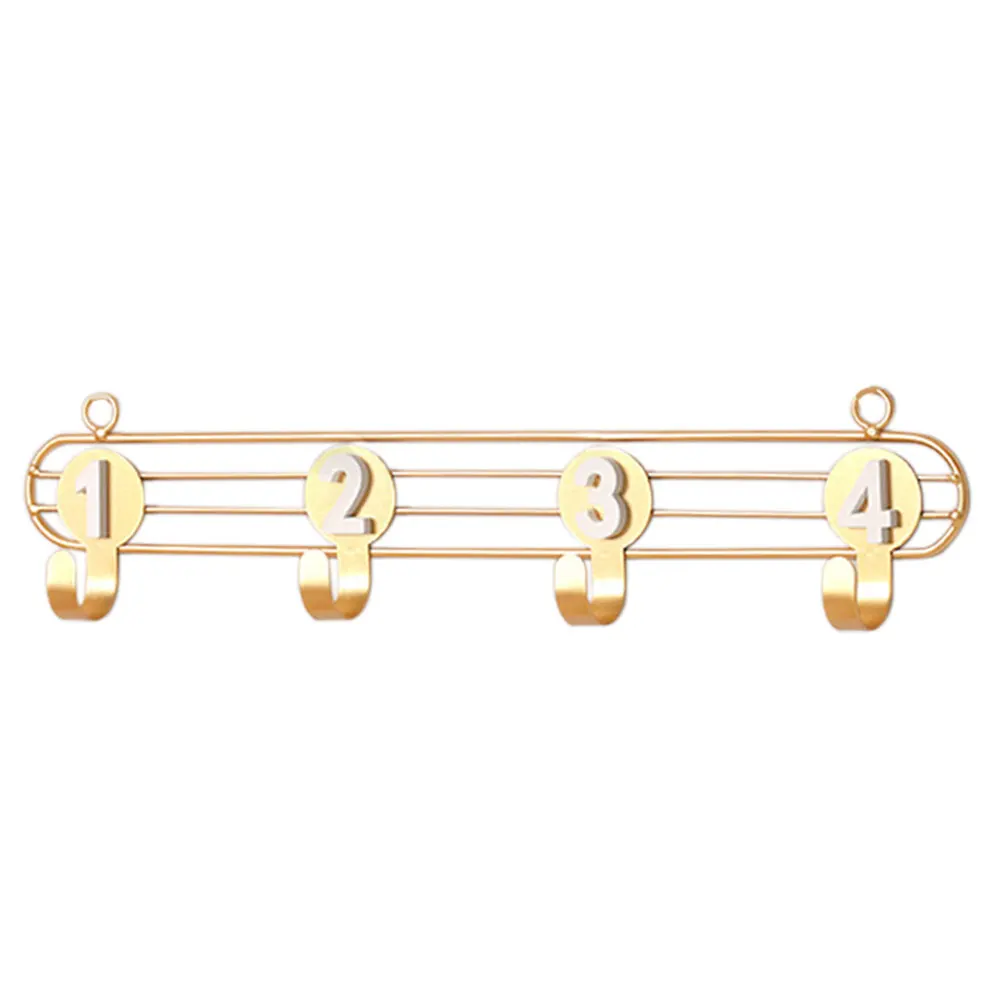 Nordic Decoration Bedroom Organizer Cabinet Clothes Keys Back Door Multipurpose Iron Art Numbers Hanger Bathroom Wall Hooks