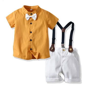 

Tem Doger 2020 Summer Baby Boys Clothes Boys Shirt Suit + Jumpsuits 2pcs Outfits Set of Boy Baby Clothes
