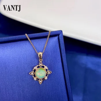 شراءVANTJ 10K روز حلية ذهبية أنيقة عقيق طبيعي الماس غرامة مجوهرات قلادة للنساء سيدة حفل زفاف هدية صندوق مثقال ذرة