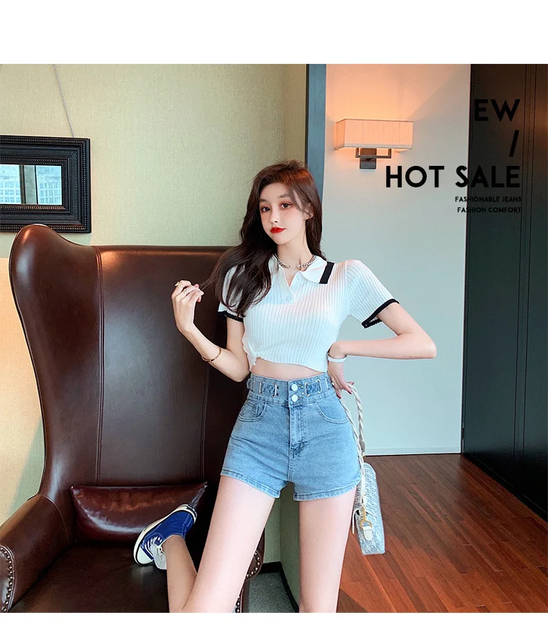 levis 501 Women sexy skinny slim jeans shorts denim ladies 2021 summer retro high waist casual beach street clothing biker girl levis jeans