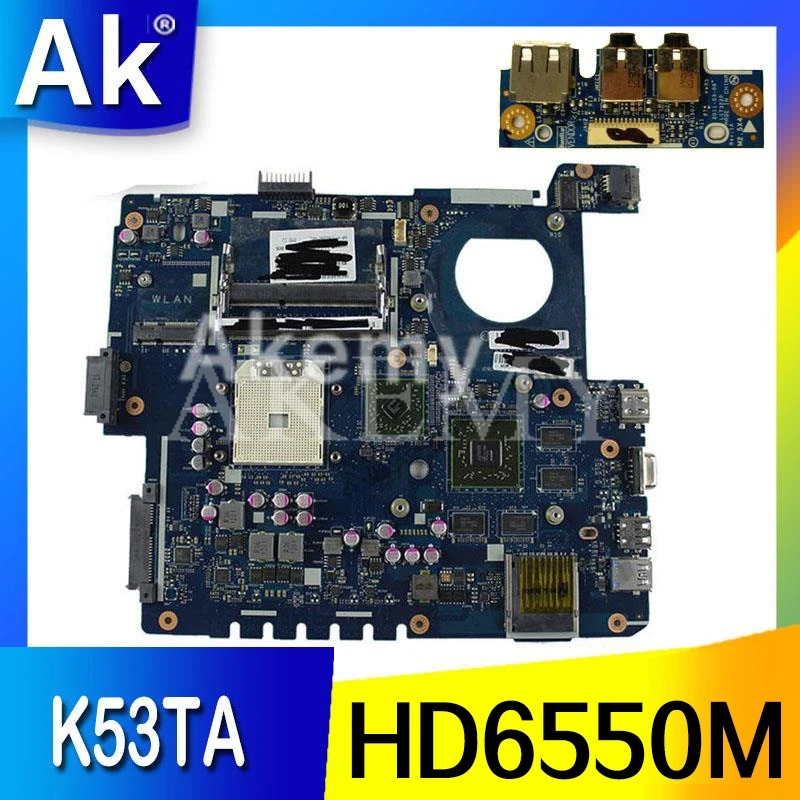 AK usb board+LA 7552P REV1.0 Laptop motherboard For Asus K53TA K53TK