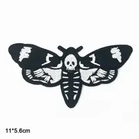Buy Animal Black White Butterfly, Skull, Dragonfly Iron-On Clothes Patches - Clothing Stickers for Garment Wholesale