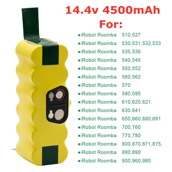 

Ni-MH 14.4V 4500mAh Battery for iRobot Roomba 500 510 530 532 534 535 540 550 560 562 570 580 600 610 700 760 770 780 800 980 R3