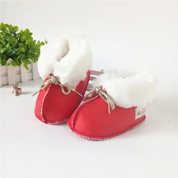 

Winter baby shoes imitation fur on boots baby soft bottom toddler shoes warm men and baby children cotton boots toddler shoes