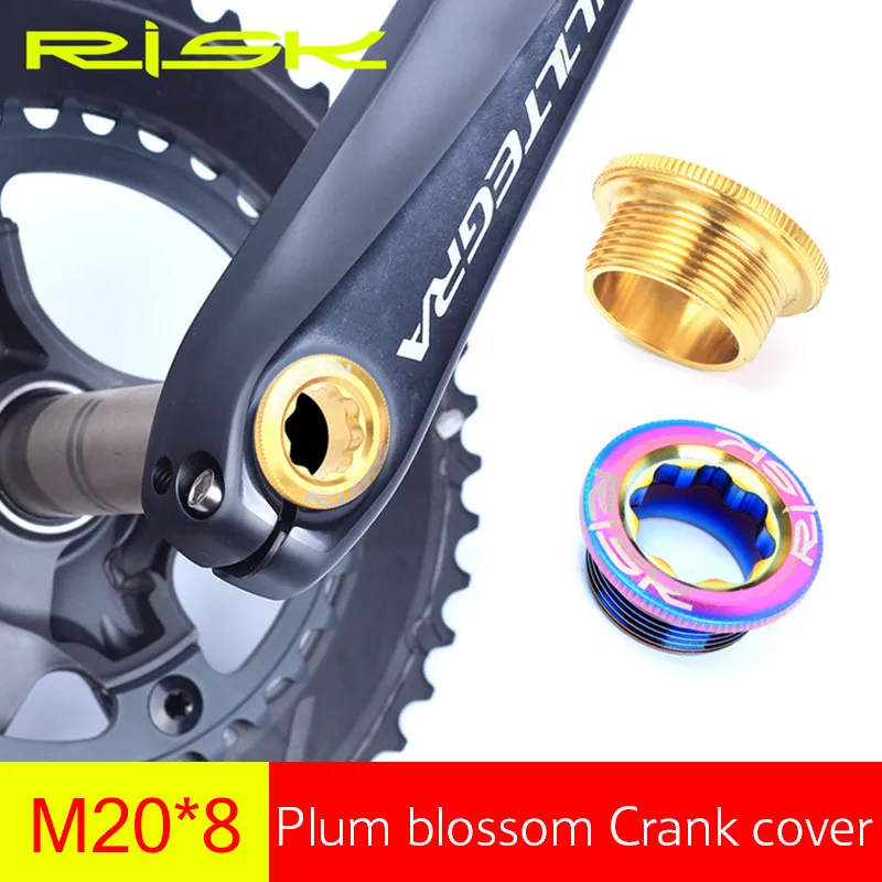 1pcs Risk Bike Crankset Arm Lid Bolts Titanium Alloy M20*8mm Bicycle