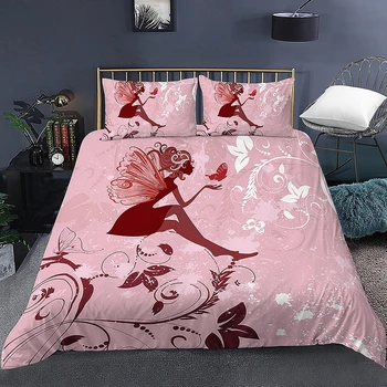 

Comfortable Bedding Sets Quilt Duvet Cover Flowers Girls Pillowcase King Queen Home Living Furniture Bedclothes Bed Linen