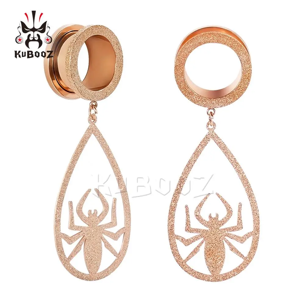Dull Polish Fashion Spider Pendant Ear Expanders Ear Gagues Earrings Multi Color Gift For Women Body Jewelry By Piar 6 to 16mm - Окраска металла: Style 2
