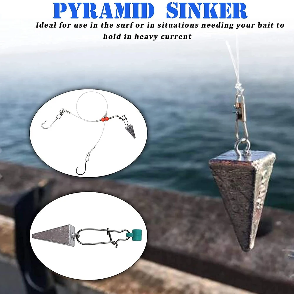 184pcs/box Saltwater Fishing Tackle Surf Fishing Lure Kit Fishing Leader  Rigs Fishing Hooks Pyramid Sinker Swivel Set - AliExpress