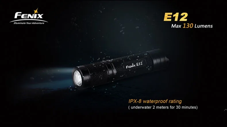 Водонепроницаемый светодиодный фонарь FENIX E12 Cree XP E2 AA 130 люмен 2 режима EDC|Фонарики