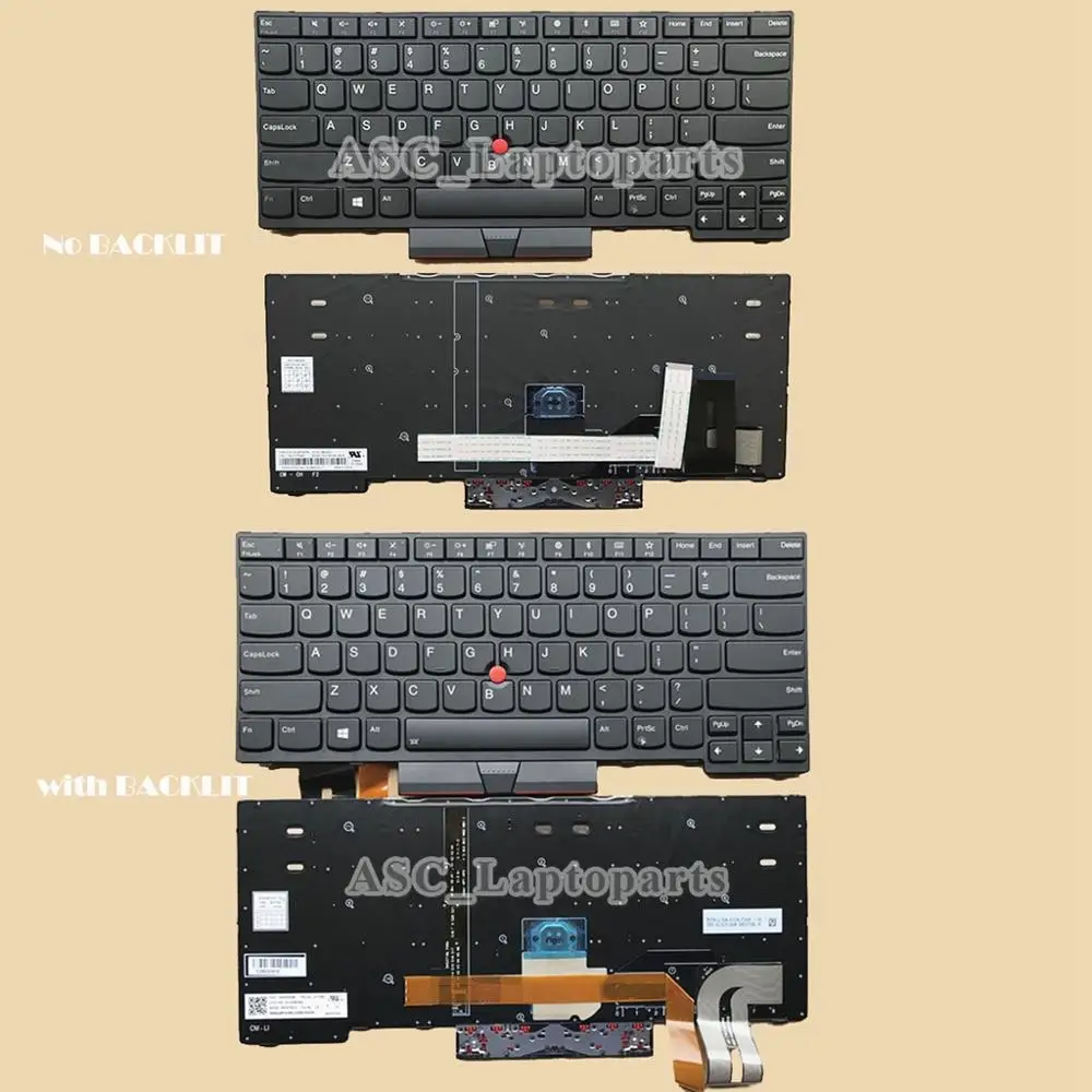 thinkpad t490 t495 l380 l390 l480 preto quadro, retroiluminado