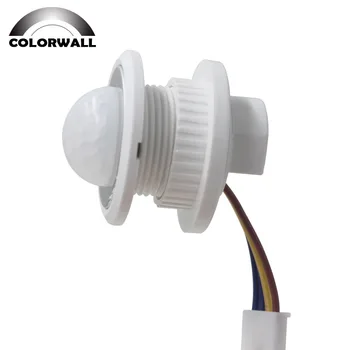 

PIR Body Sensor Light Switch Controller 110V/220V Infrared Motion Detector 3-8M Time Delay Adjust for indoor LED Ceiling Light