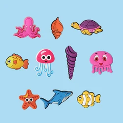 1PCS Kids Charms Designer for Kids Children Jibz Shoe Decorations of Accessories Shoe Jeans Ocean World Croc Charms