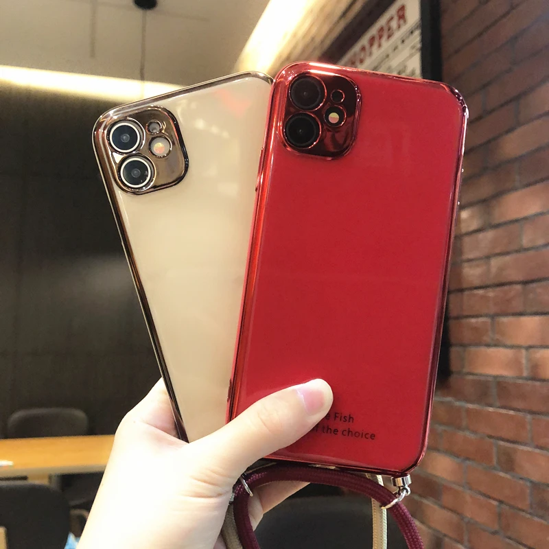 Electroplated Letters case For huawei p30 p40 p20 lite Rose Gold Soft TPU Back Cover mate20 30pro with Lanyard strap |