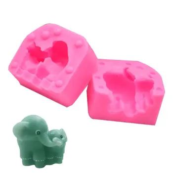 

DIY Baking Decor Mother and Child Elephant Stereo Clear texture, fine craftsmanship Molds Fondant Cake Making