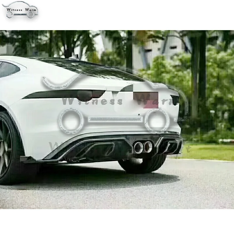 Для Jaguar F-Тип автомобиля 3 шт./компл. углеродного волокна среднего выхлопной трубы выход задняя губа спойлер диффузор 2013