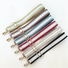 Fashion Bag Accessories Contrast Color Bright Line Shoulder Strap Bag Strap Wide Striped Printing Bag Strap Bag Belt Crossbody
