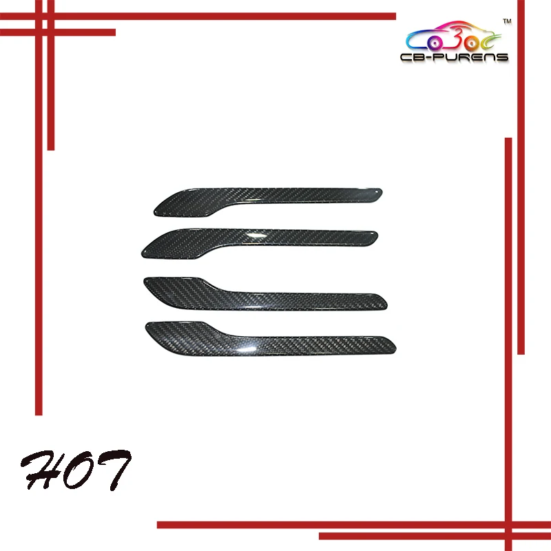 

Add On Style Gloss Black/Matt Real Dry Carbon Fiber Door Handle Cover Stickers For Tesla Model 3 2017-2021 Model Y 2021