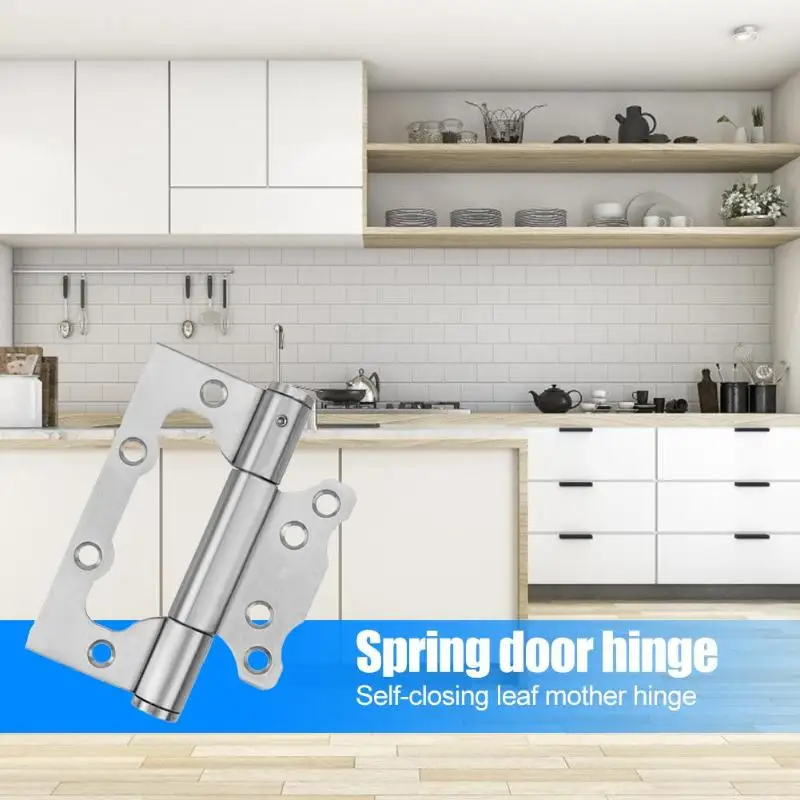 

2pcs Stainless Steel Furniture Cabinet Hinges Support Damper Buffer Door Hinges Thicken Sheet Panel Good Load-bearing