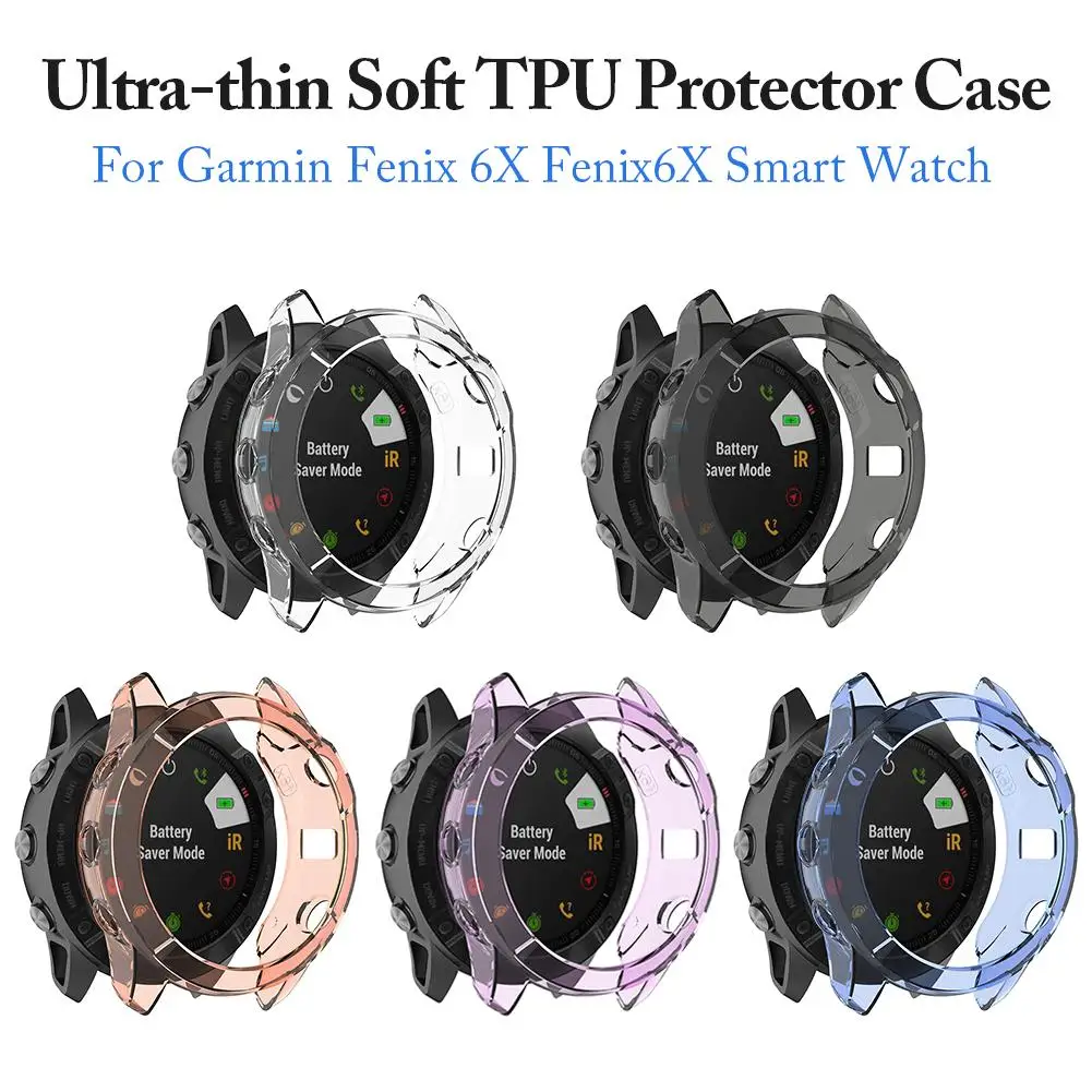 Ультратонкий Мягкий ТПУ защитный чехол для Garmin Fenix 6X Смарт-часы защита от падения силиконовый чехол s