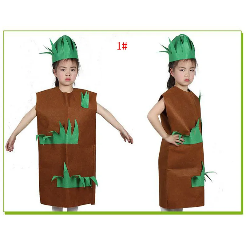 Модное детское маскарадное платье унисекс Детский костюм с рисунком фруктов и овощей праздничная одежда для выступлений для мальчиков и