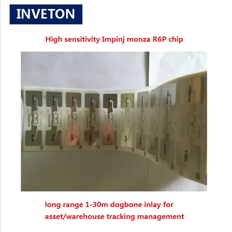 High Sensitivity Smartrac Dogbone Wet Inlay 840-960MHZ Passive 20M Long Range UHF RFID Tag Sticker | Безопасность и защита