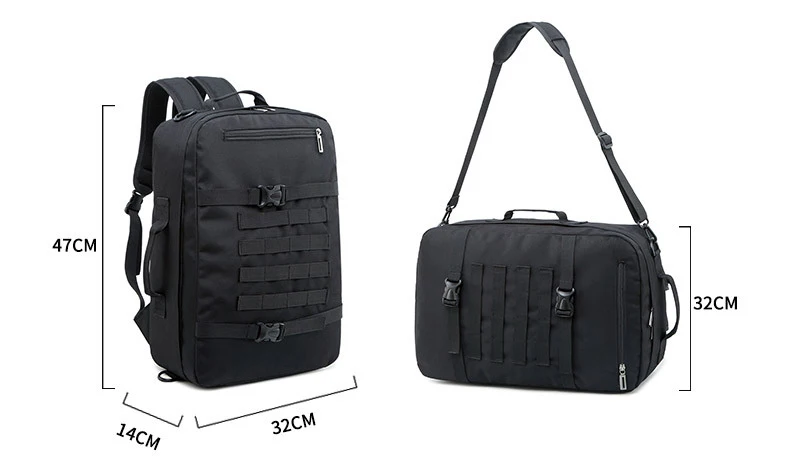 Zebella мужской рюкзак дорожная сумка Вместительная черная 15,6 дюймов рюкзаки для ноутбука стиль милитари водонепроницаемые выходные вещевые сумки
