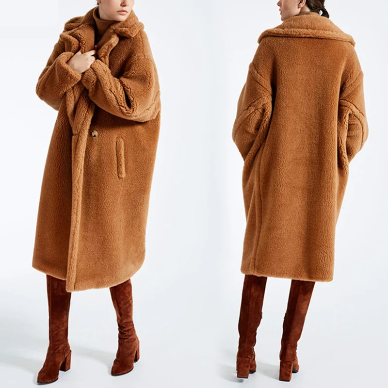

Faux Fur Coat Women 2019 Casual Furry Plus Size Thick Warm Jacket Long Faux Fur Teddy Coat Winter Coat Women casaco feminino