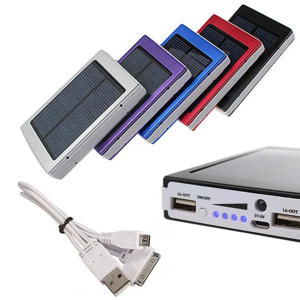 1x30000 мАч двойной USB солнечная панель Внешний аккумулятор зарядное устройство для DC 5V наружный портативный аварийный аккумулятор