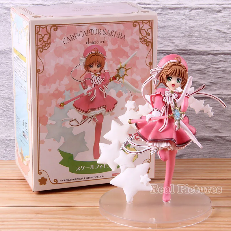 

CardCaptor Sakura Clear Card Kinomoto Sakura PVC Action Figure Card Captor Sakura Collectible Model Toy