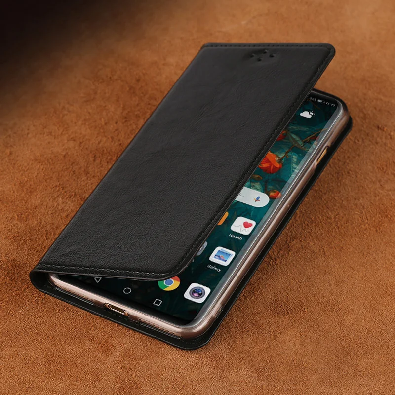 Флип-чехол для телефона huawei P10 P20 P30 mate 9 10 20 Pro lite чехол P Smart Y6 Y7 Y9 масло воск кожа для Honor 8X9X10 lite