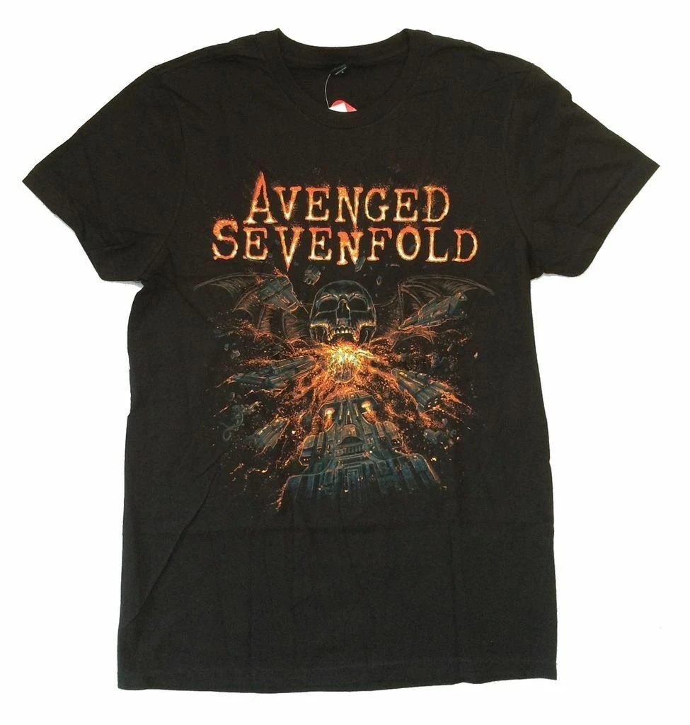 Avenged Sevenfold Fire Breathing Death Bat черная футболка новая официальная с короткими рукавами A7X