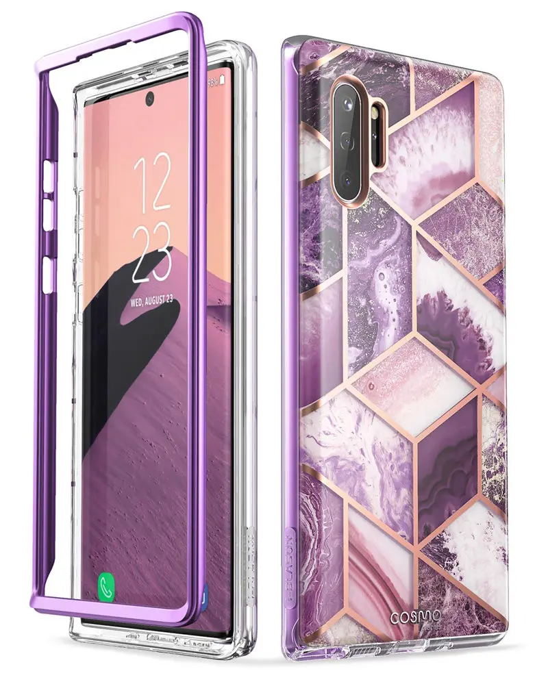 Чехол для samsung Galaxy Note 10 Plus() i-Blason Cosmo Full-блеск для тела Чехол под мрамор чехол без встроенной защитной пленки для экрана - Цвет: Purple