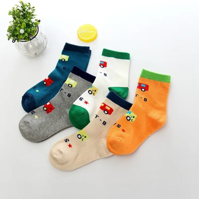 5 пар, детские носки для отдыха с принтом Джокера, сохраняющие тепло, хлопковые детские носки с героями мультфильмов, рождественские детские короткие носки с милым рисунком для мальчиков