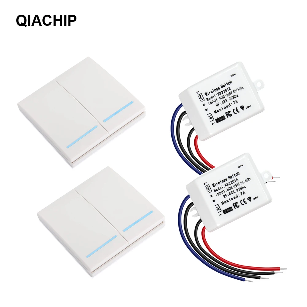 QIACHIP 433Mhz 86 Тип Портативный RF беспроводной переключатель светильник